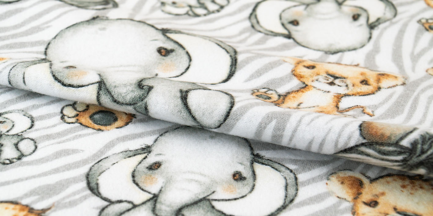 Pielucha flanelowa z ceratką safari